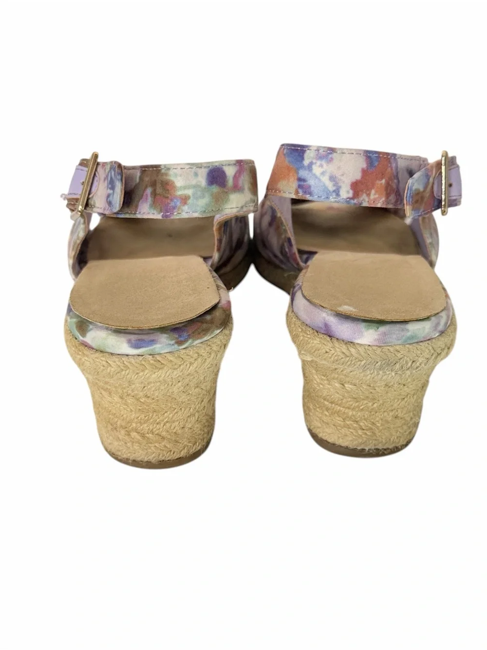 Bella Vita Lavender Multi Floral Knot Slingback Wedges